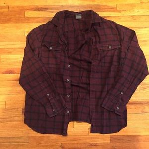 Nike maroon button down top